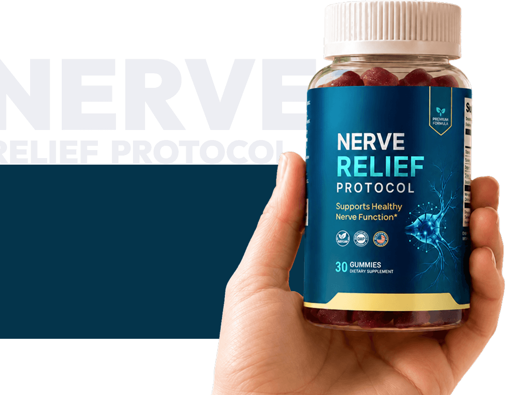 Nerve Relief Protocol bottle on a kitchen counter