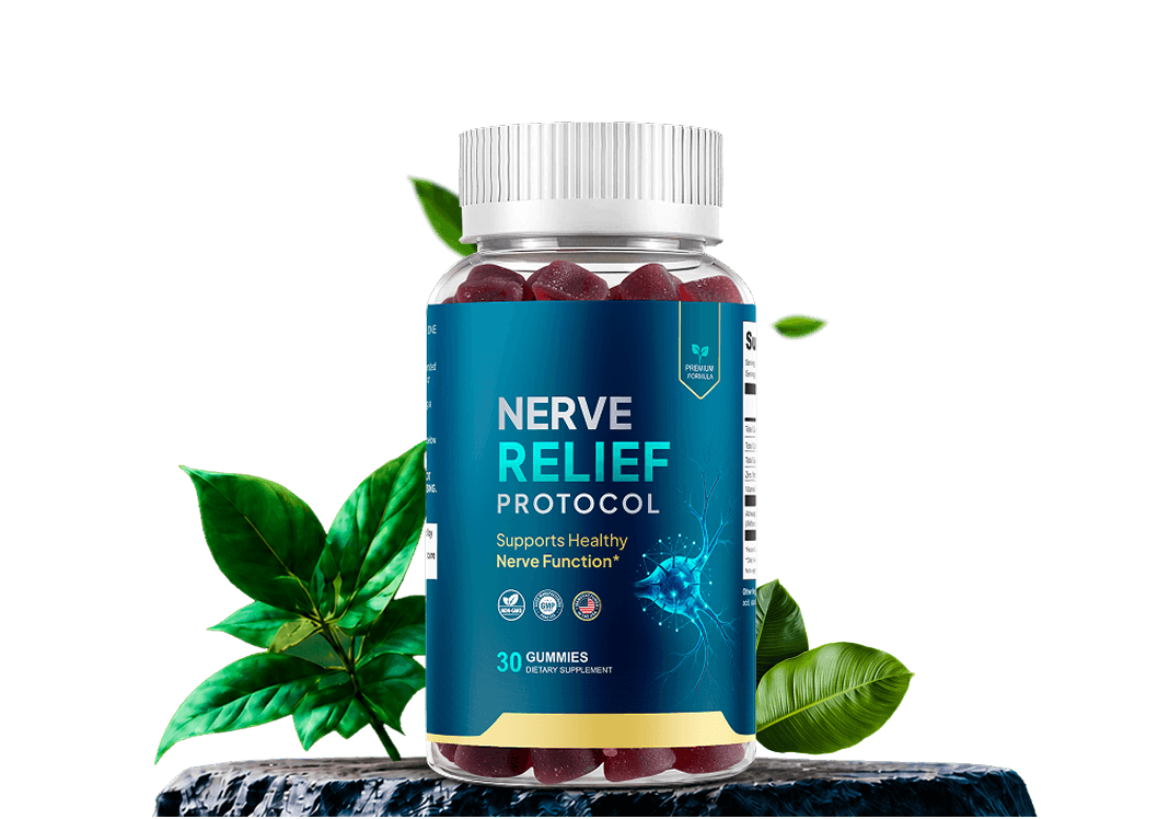 Nerve Relief Protocol bottle on a kitchen counter